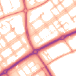 Daytime road noise heatmap for MK14 7LD
