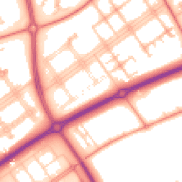 Daytime road noise heatmap for MK14 7LJ