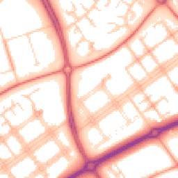 Daytime road noise heatmap for MK14 7LN