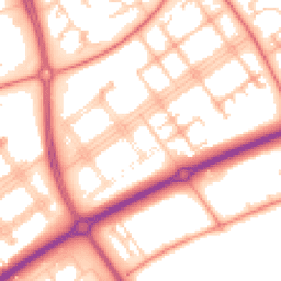 Daytime road noise heatmap for MK14 7LT
