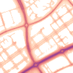 Daytime road noise heatmap for MK14 7LW