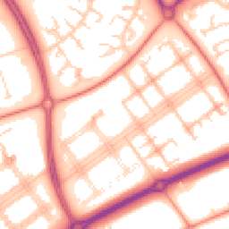 Daytime road noise heatmap for MK14 7LY