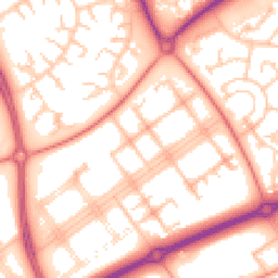 Daytime road noise heatmap for MK14 7PA