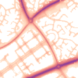 Daytime road noise heatmap for MK14 7PR