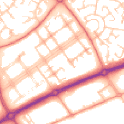 Daytime road noise heatmap for MK14 7QL