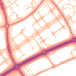 Daytime road noise heatmap for MK14 7RD