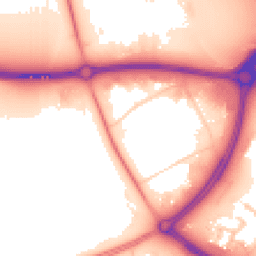 Daytime road noise heatmap for MK15 0DQ