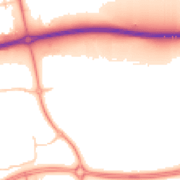 Daytime road noise heatmap for MK15 0DS