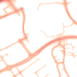 Daytime road noise heatmap for MK15 0DW