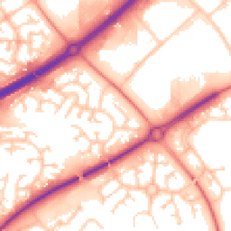 Daytime road noise heatmap for MK15 8PB