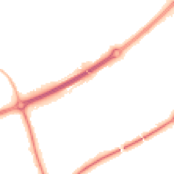 Night-time road noise heatmap for MK15 8PQ