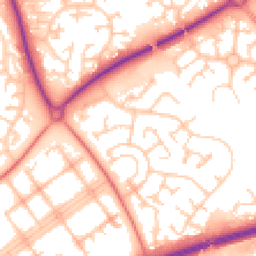 Daytime road noise heatmap for MK15 9AJ