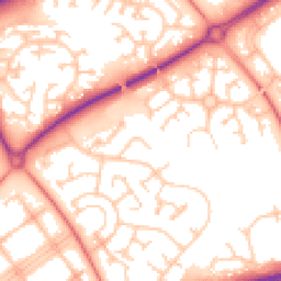 Daytime road noise heatmap for MK15 9DD