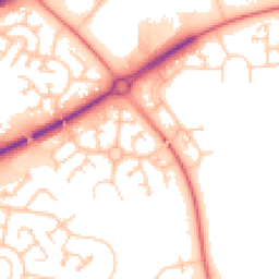 Daytime road noise heatmap for MK15 9DQ
