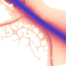 Daytime road noise heatmap for MK15 9LA