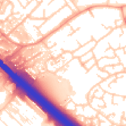 Daytime road noise heatmap for MK16 0BG