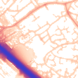Daytime road noise heatmap for MK16 0BJ