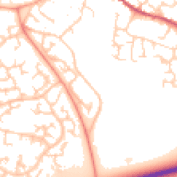 Daytime road noise heatmap for MK16 0DE