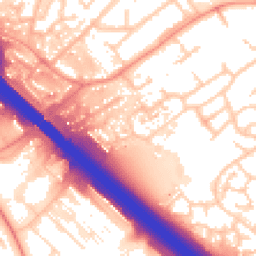 Daytime road noise heatmap for MK16 0DJ