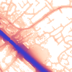 Daytime road noise heatmap for MK16 0DN