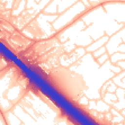 Daytime road noise heatmap for MK16 0DQ