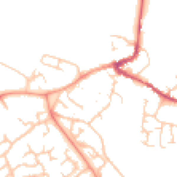 Daytime road noise heatmap for MK16 0DS