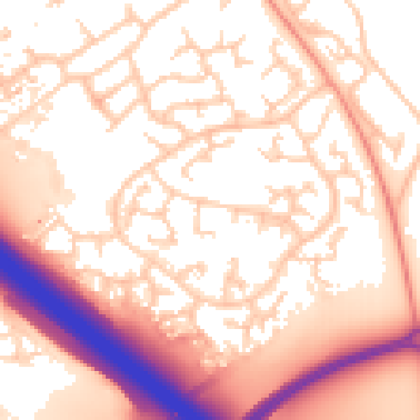 Daytime road noise heatmap for MK16 0EH