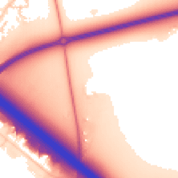 Daytime road noise heatmap for MK16 0FE