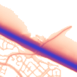 Daytime road noise heatmap for MK16 0FF