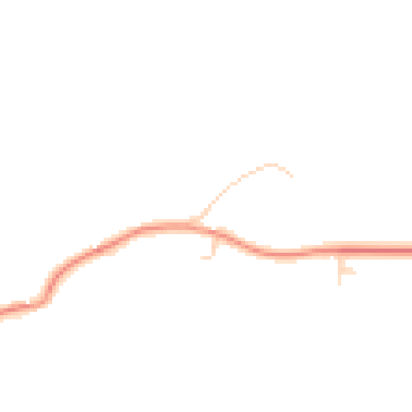 Daytime road noise heatmap for MK16 0HD