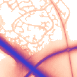 Daytime road noise heatmap for MK16 0HJ