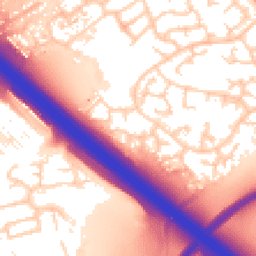 Daytime road noise heatmap for MK16 0NS