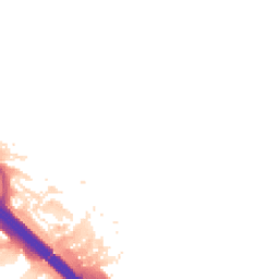 Night-time road noise heatmap for MK16 8BS