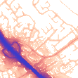 Daytime road noise heatmap for MK16 8DN