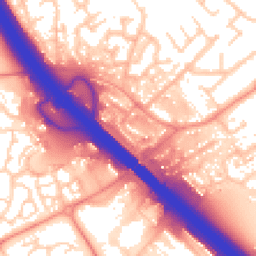 Daytime road noise heatmap for MK16 8DQ