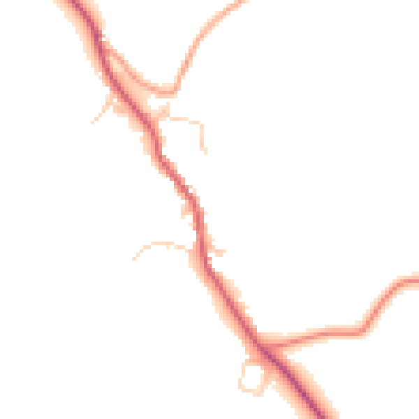 Daytime road noise heatmap for MK16 8QN