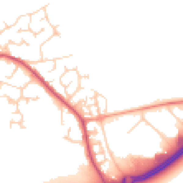 Daytime road noise heatmap for MK16 9FN