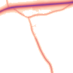 Daytime road noise heatmap for MK16 9JU