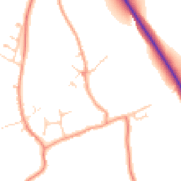 Daytime road noise heatmap for MK16 9NF