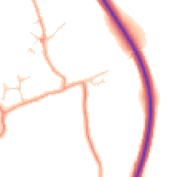 Daytime road noise heatmap for MK16 9NG