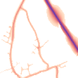 Daytime road noise heatmap for MK16 9PE