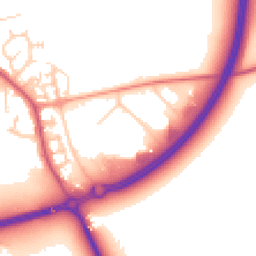 Daytime road noise heatmap for MK16 9QS