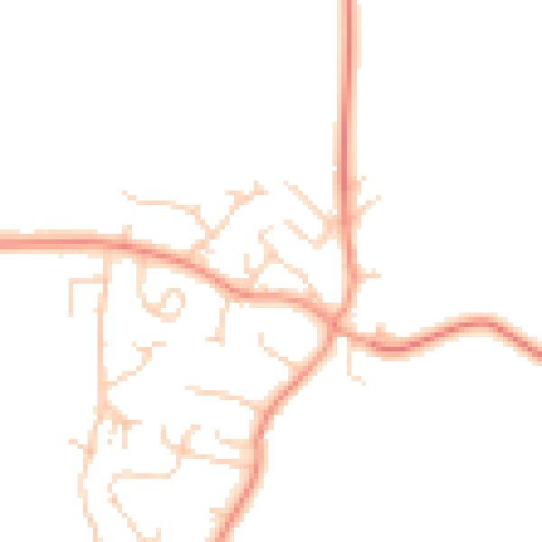 Daytime road noise heatmap for MK17 0AF