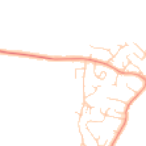 Daytime road noise heatmap for MK17 0BE