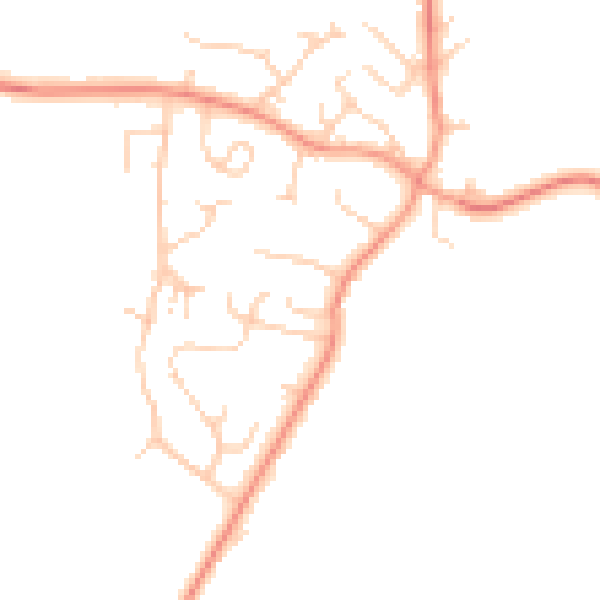 Daytime road noise heatmap for MK17 0BN