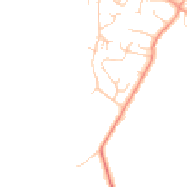 Daytime road noise heatmap for MK17 0BY