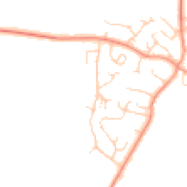 Daytime road noise heatmap for MK17 0DF