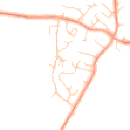 Daytime road noise heatmap for MK17 0DJ