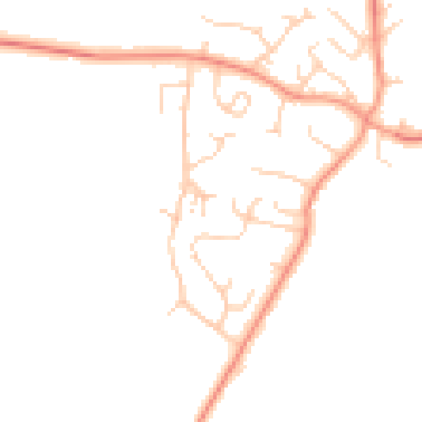 Daytime road noise heatmap for MK17 0DJ