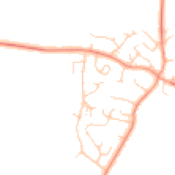 Daytime road noise heatmap for MK17 0DL